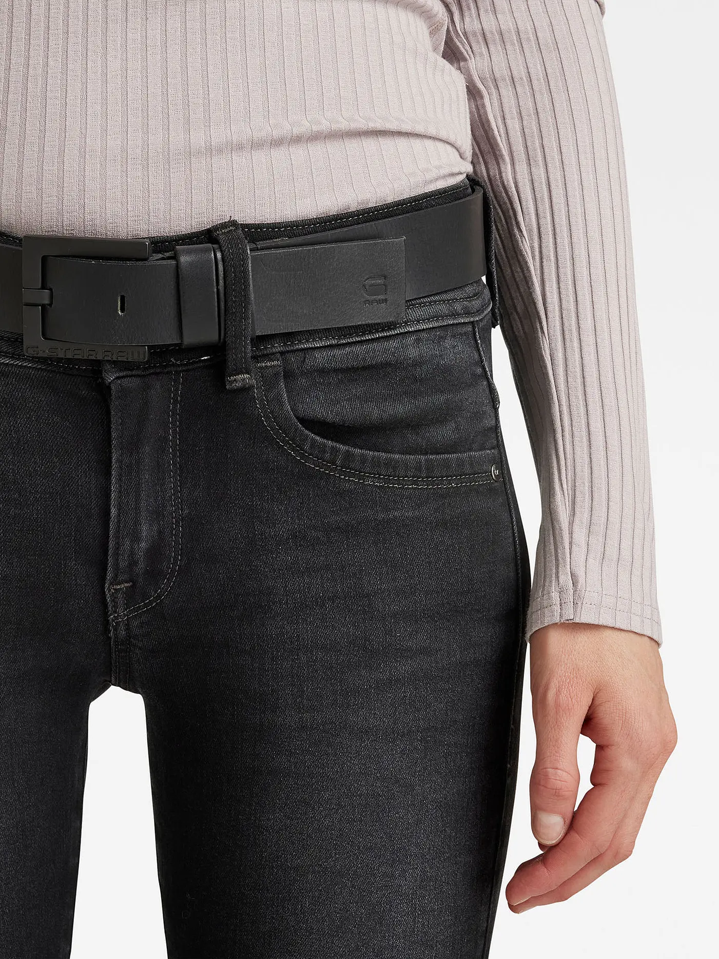 G-STAR RAW | Ledergürtel DUKO BELT | schwarz